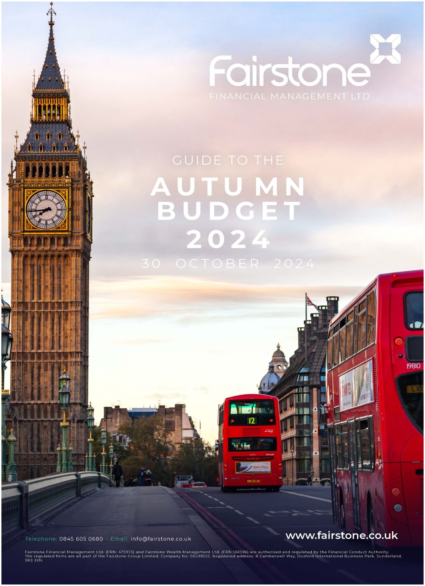 Front cover of Fairstone's Guide to the Autumn Budget 2024